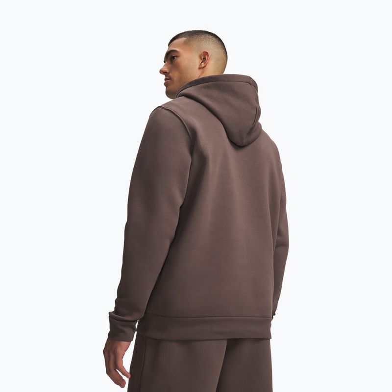 Men's sweatshirt Under Armour Essential Fleece Hoodie peppercorn/peppercorn 2