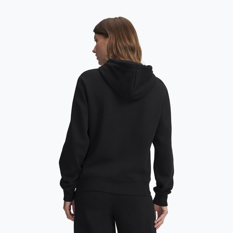 Women's sweatshirt Under Armour Rival Fleece Hoodie ultimate black/white 2