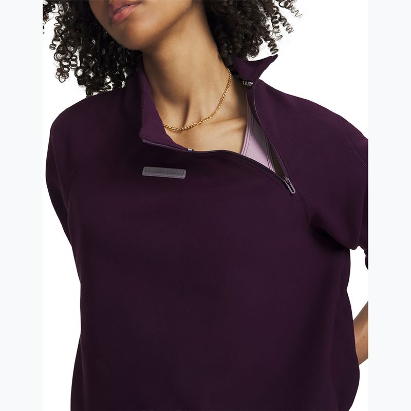 Women's training sweatshirt Under Armour Performance Fleece Qz purple echo/purple echo 3