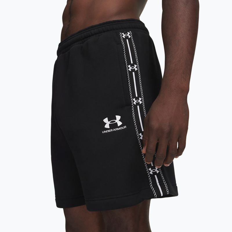 Men's shorts Under Armour Icon Fleece Taped Shorts ultimate black/white 4