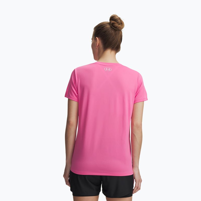 Women's training shirt Under Armour Tech SSV Solid pink frenzy/prime pink 2