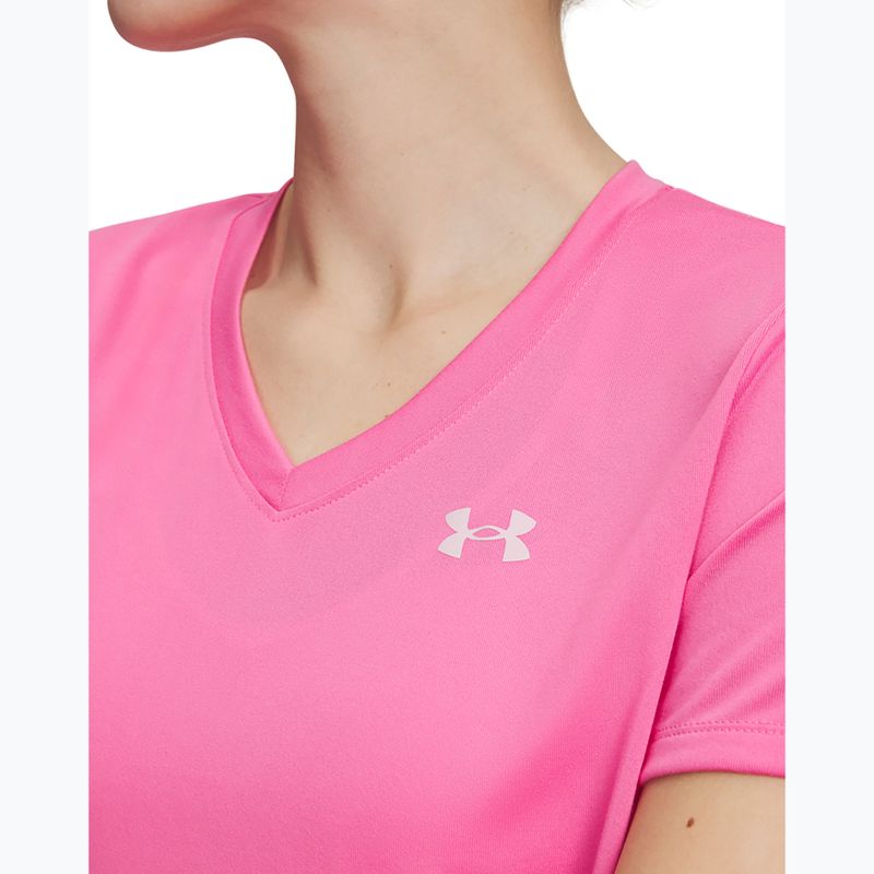 Women's training shirt Under Armour Tech SSV Solid pink frenzy/prime pink 3