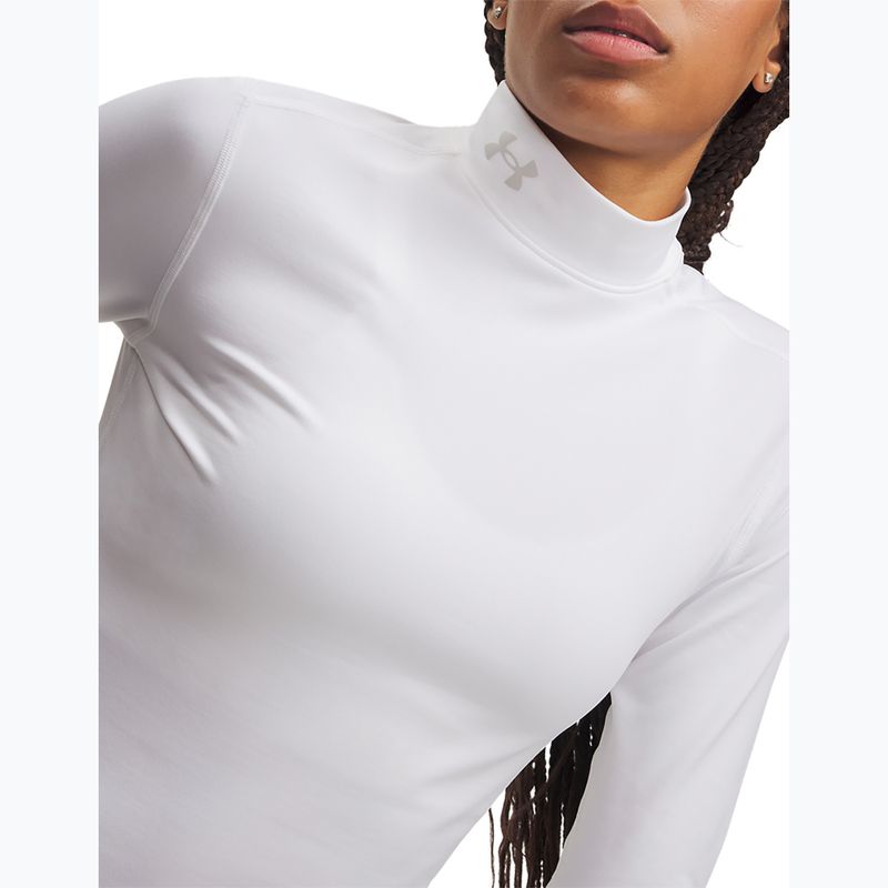 Women's training longsleeve Under Armour ColdGear Mock LS white/halo gray 3