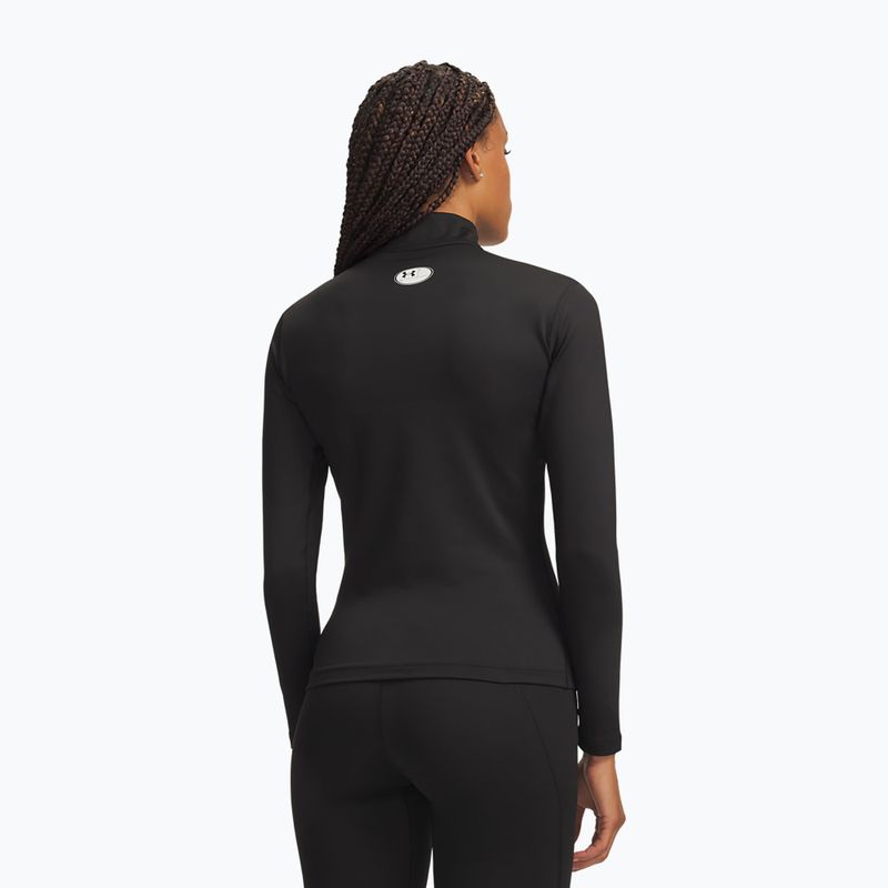 Women's training longsleeve Under Armour ColdGear Mock LS ultimate black/white 2