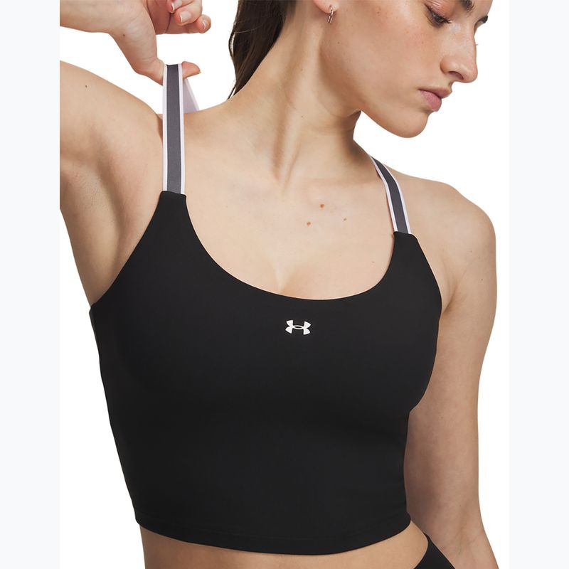 Women's training shirt Under Armour Motion Sport Tape Tank ultimate black/castlerock/white 3