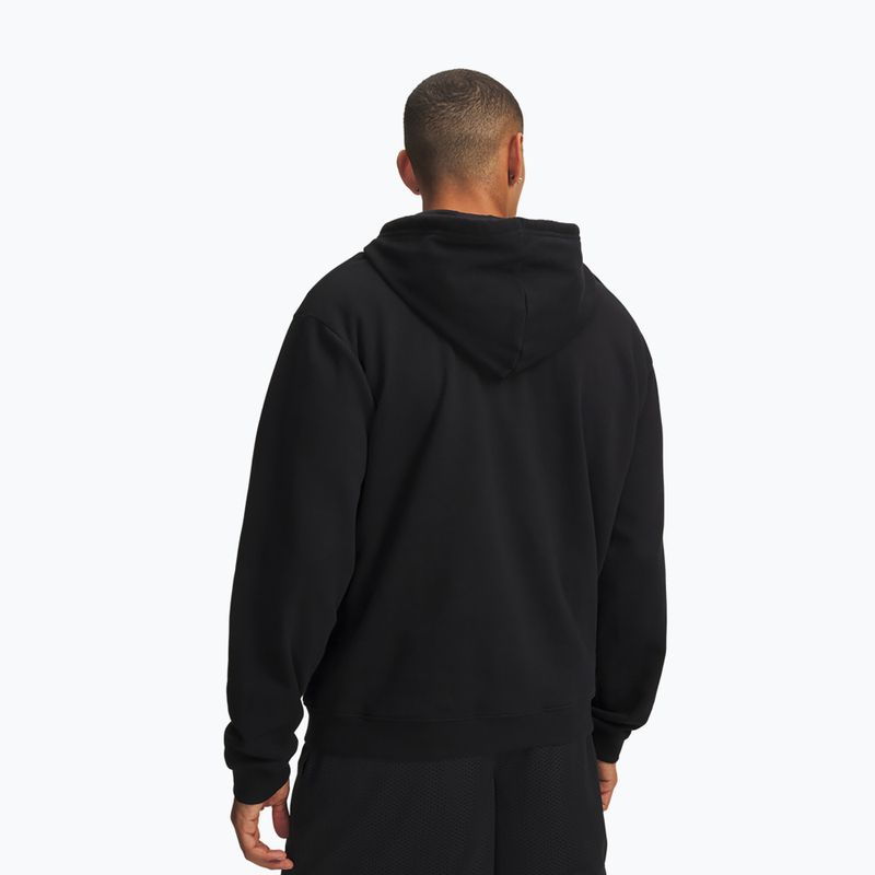 Men's sweatshirt Under Armour Rival Fleece Full Zip ultimate black/white 2