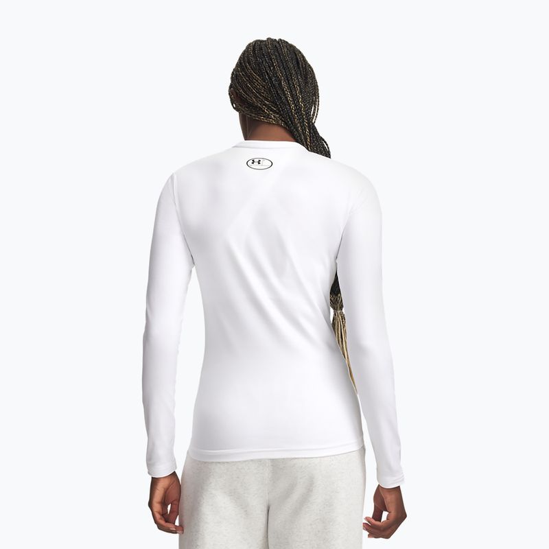 Women's training longsleeve Under Armour ColdGear Crew white/halo gray 2