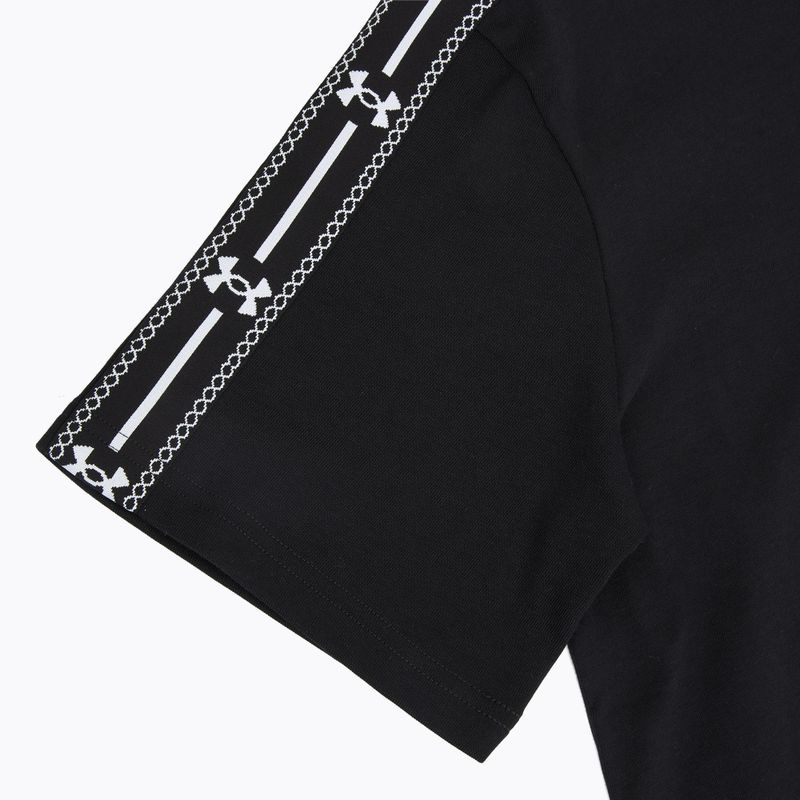Men's T-shirt Under Armour Icon HWT Tee Taped SS ultimate black/white 4