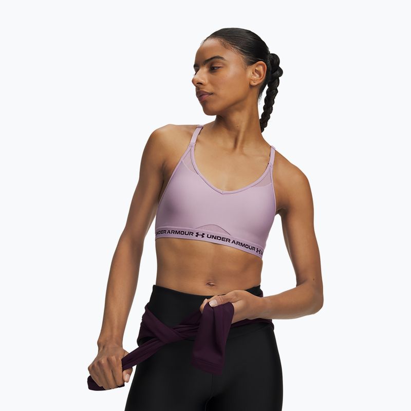 Training bra Under Armour Crossback Low mauve pink/purple echo