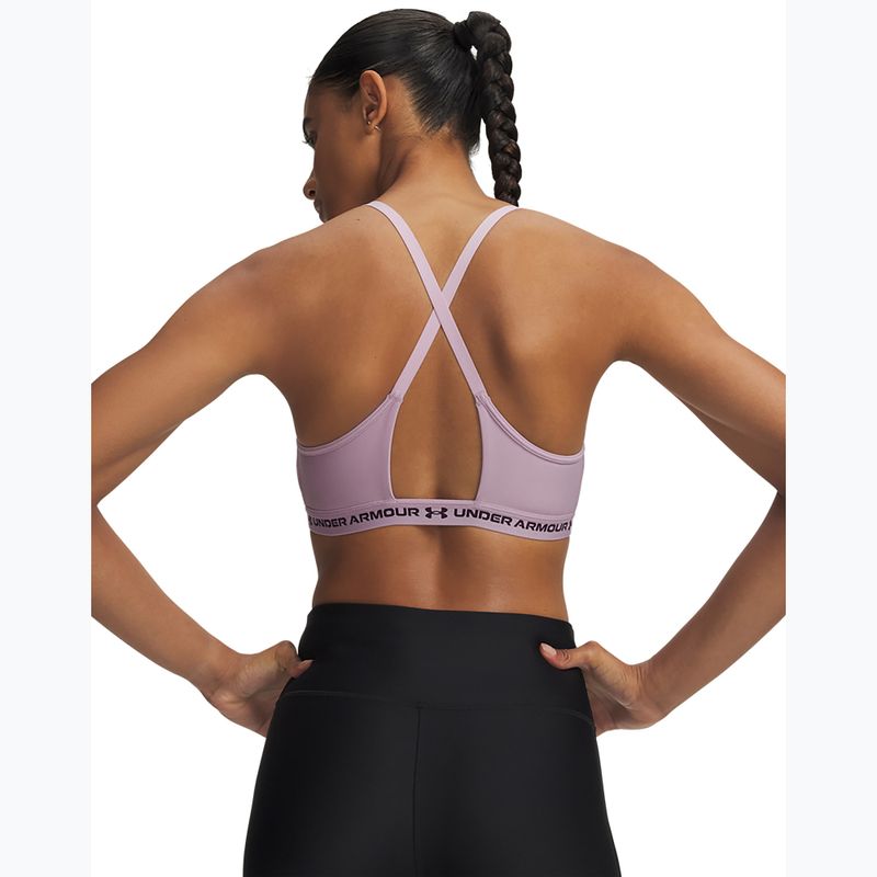 Training bra Under Armour Crossback Low mauve pink/purple echo 2