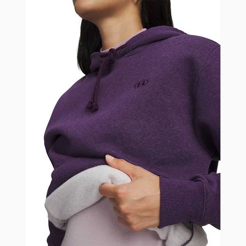 Women's sweatshirt Under Armour Rival Fleece Hoodie purple echo light heather/purple echo 3