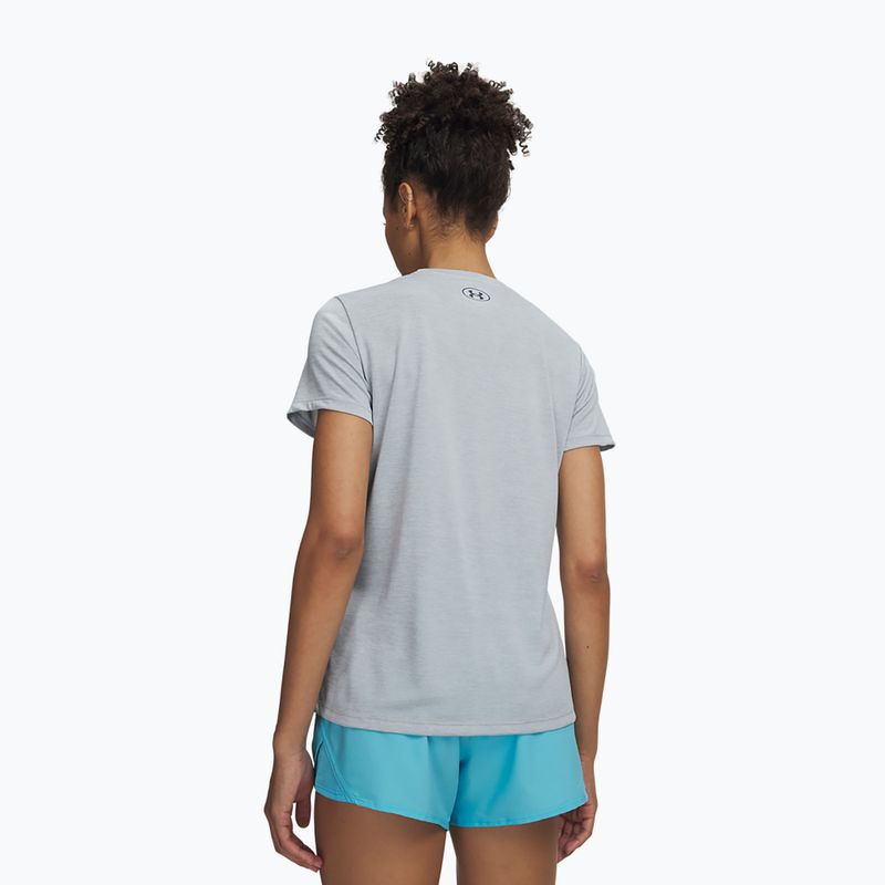 Women's training shirt Under Armour Tech Twist blue fog/downpour gray 2
