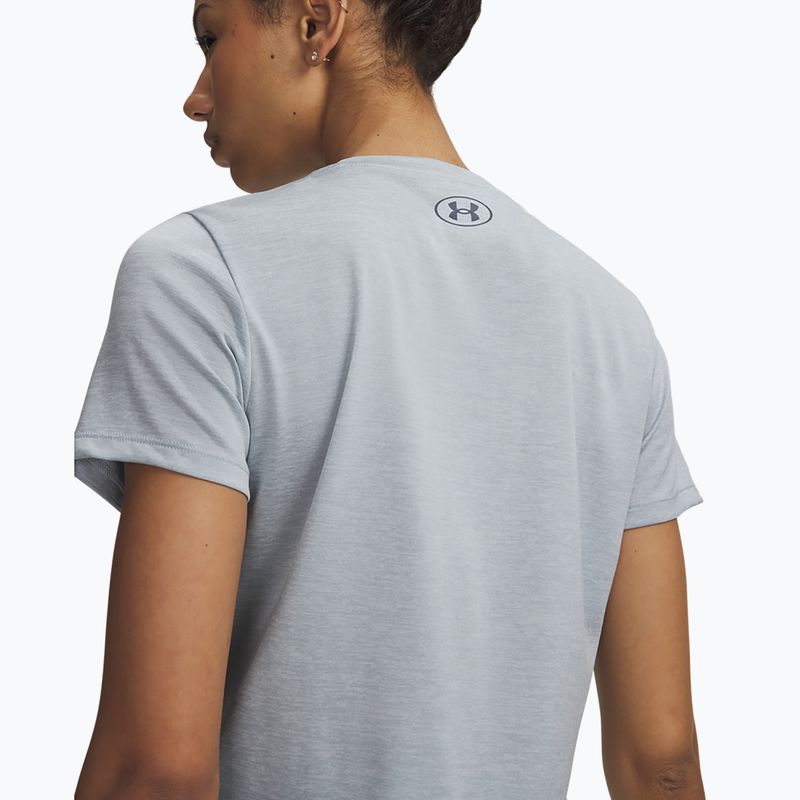 Women's training shirt Under Armour Tech Twist blue fog/downpour gray 3