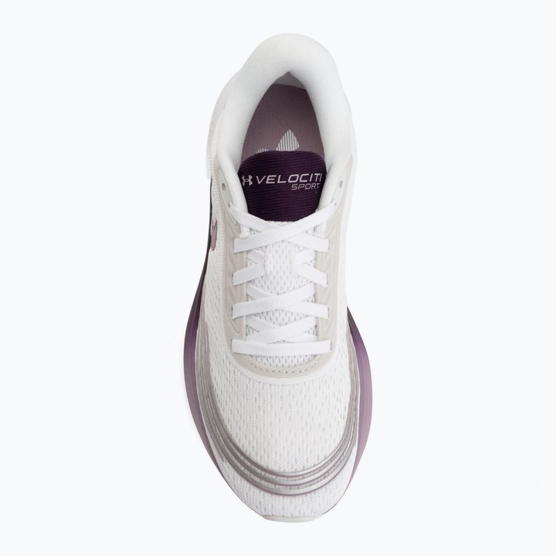 Women's running shoes Under Armour Velociti Sport white/purple echo/mauve pink 5