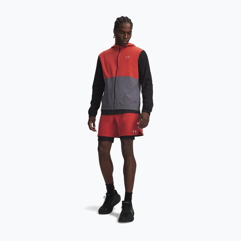 Men's running shorts Under Armour Velociti Pro 2IN1 Shorts heritage red/reflective 2