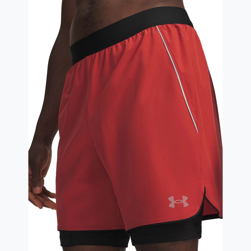 Men's running shorts Under Armour Velociti Pro 2IN1 Shorts heritage red/reflective 4
