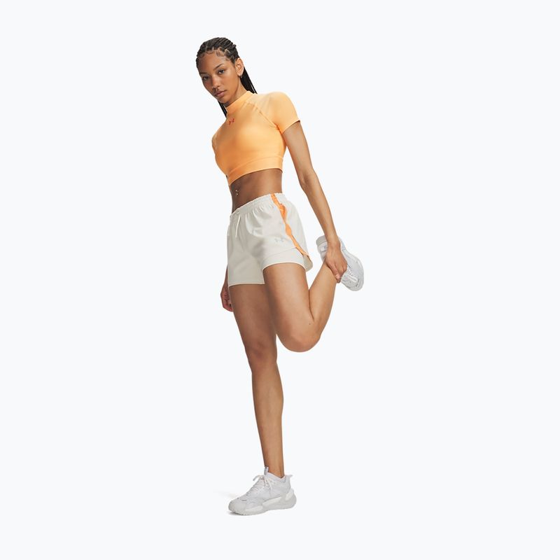 Women's running shorts Under Armour Velociti Pro 4" 2N1 Shorts stone/reflective 2