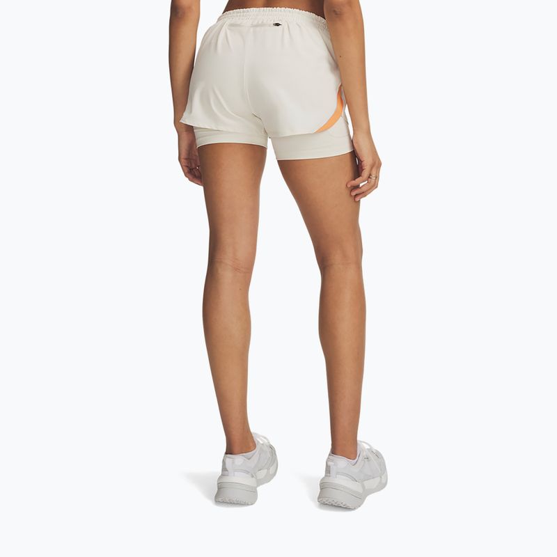 Women's running shorts Under Armour Velociti Pro 4" 2N1 Shorts stone/reflective 3