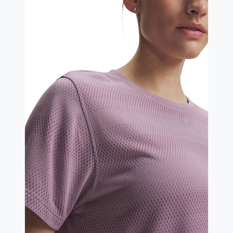 Women's running shirt Under Armour Velociti SS mauve pink/reflective 3