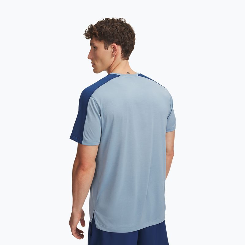 Men's running shirt Under Armour Velociti Reflect blue wind/blackout navy/reflective 2