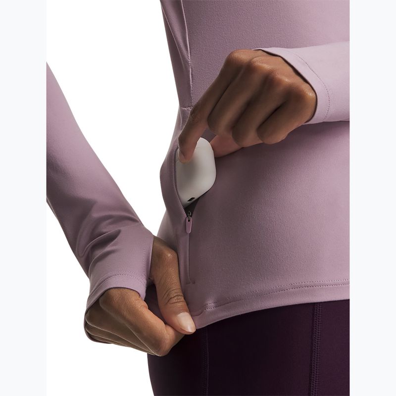 Women's running sweatshirt Under Armour Velociti Half Zip mauve pink/reflective 3