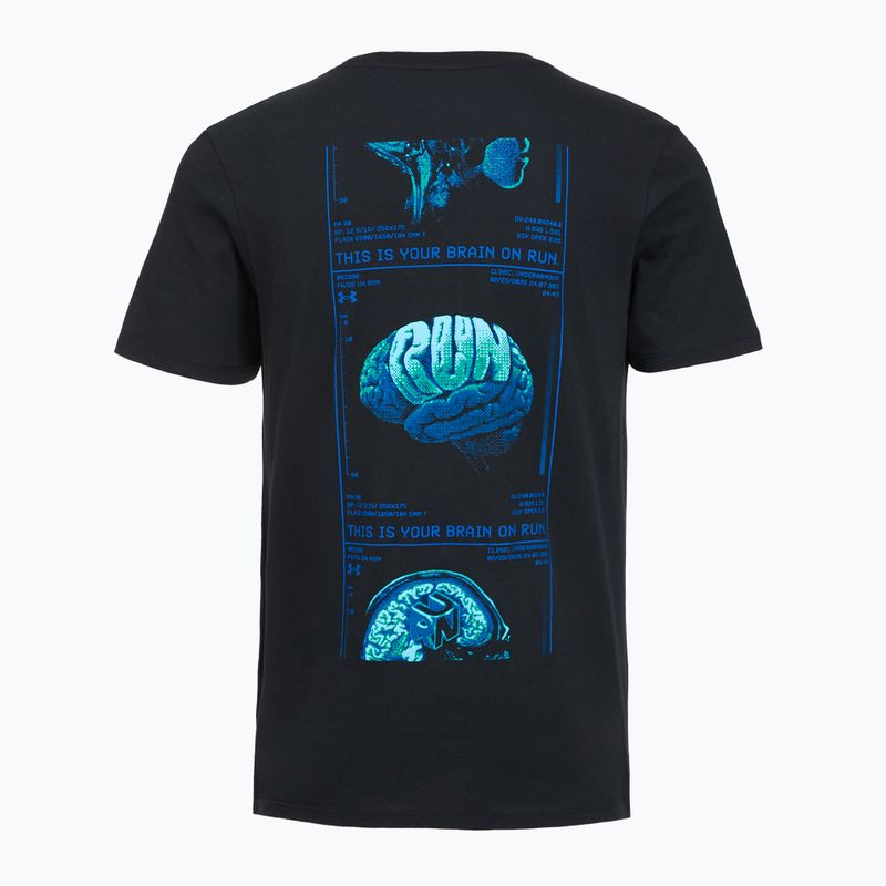 Men's running shirt Under Armour Velociti Run Brain black/team royal 2