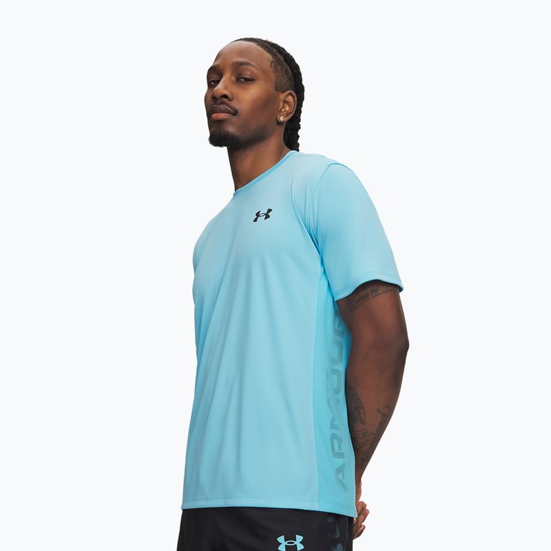 Men's training shirt Under Armour Tech Utility SS fresco blue/black