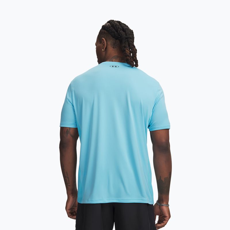 Men's training shirt Under Armour Tech Utility SS fresco blue/black 2