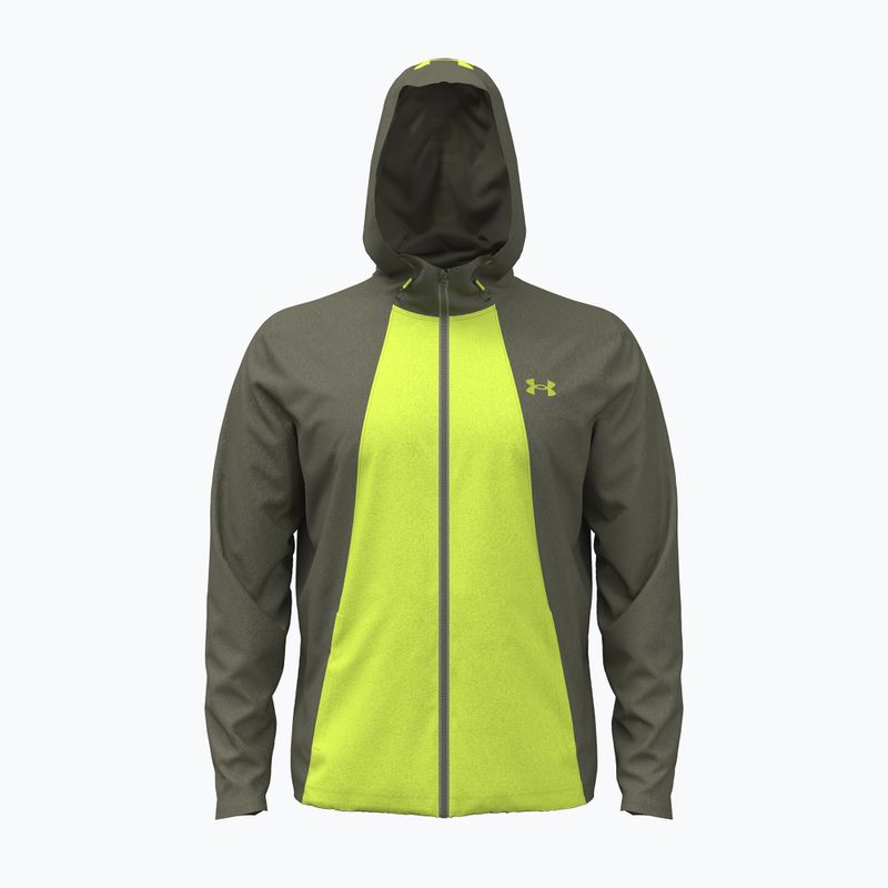 Men's training jacket Under Armour Tech Utility Woven Jacket marine od green/green citrine/green citrine