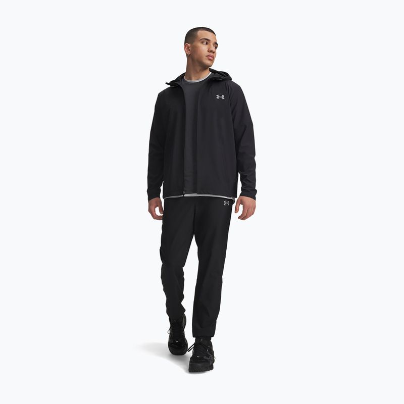 Men's training trousers Under Armour Tech Utility Woven Pants black/black/steel 2