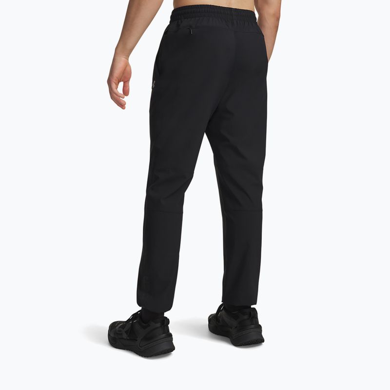 Men's training trousers Under Armour Tech Utility Woven Pants black/black/steel 3