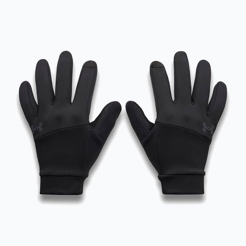 Men's running gloves Under Armour Velociti Liner black/black/reflective 2