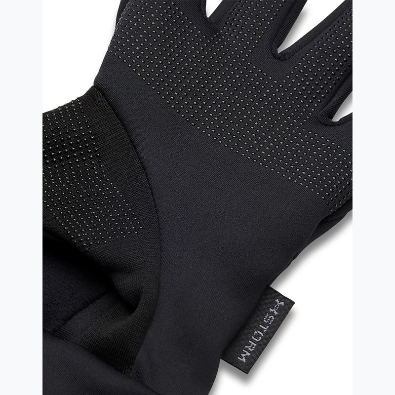 Men's running gloves Under Armour Velociti Liner black/black/reflective 4