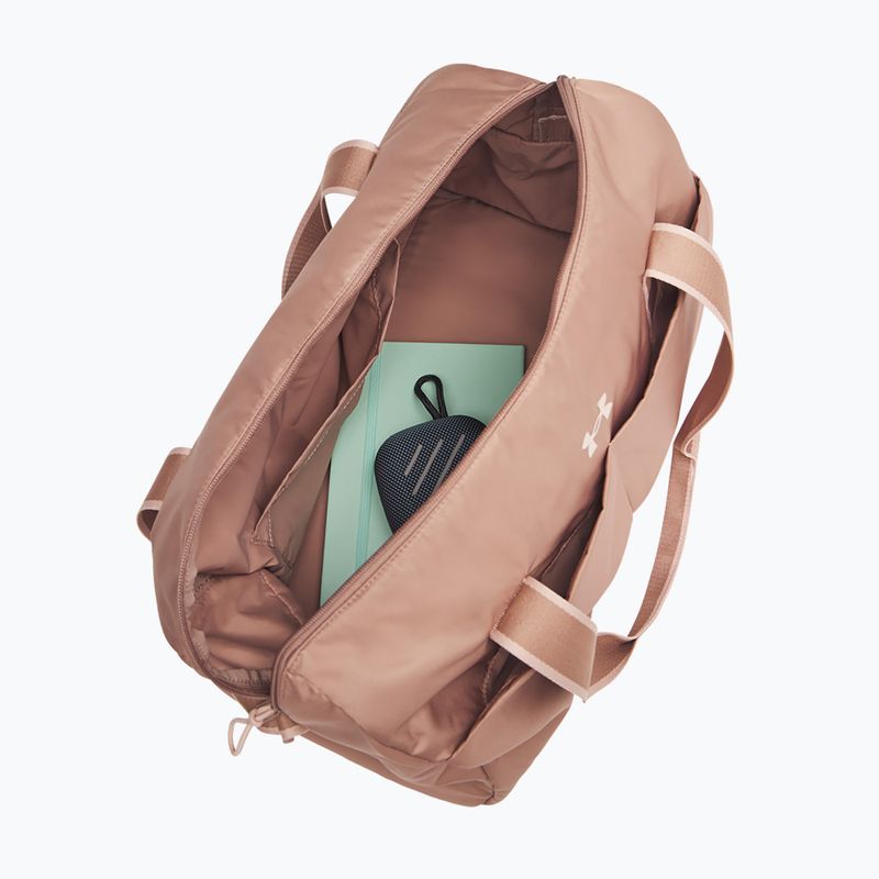 Women's training bag Under Armour Studio Lite Duffle 26 l deep almond/bashful pink 3