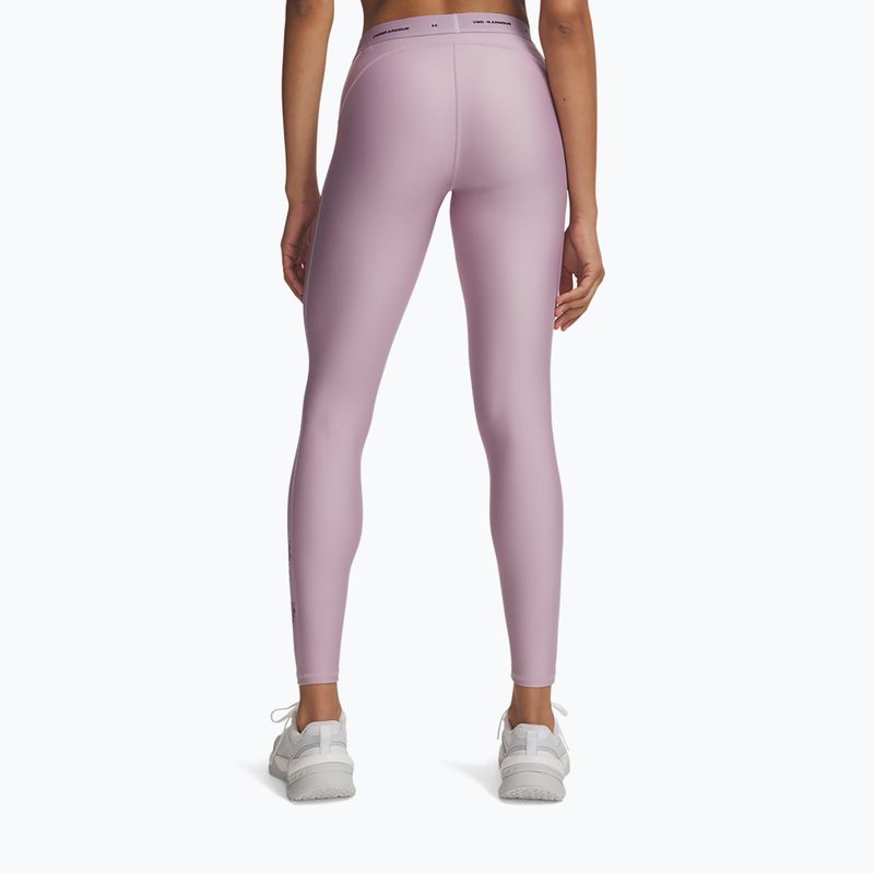 Women's training leggings Under Armour HeatGear Novelty Leggings mauve pink/ox blood 3