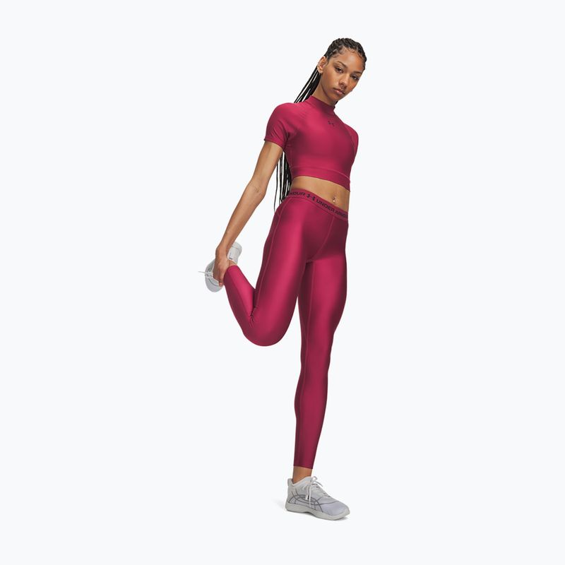 Women's training leggings Under Armour HeatGear Leggings claret/ox blood 2