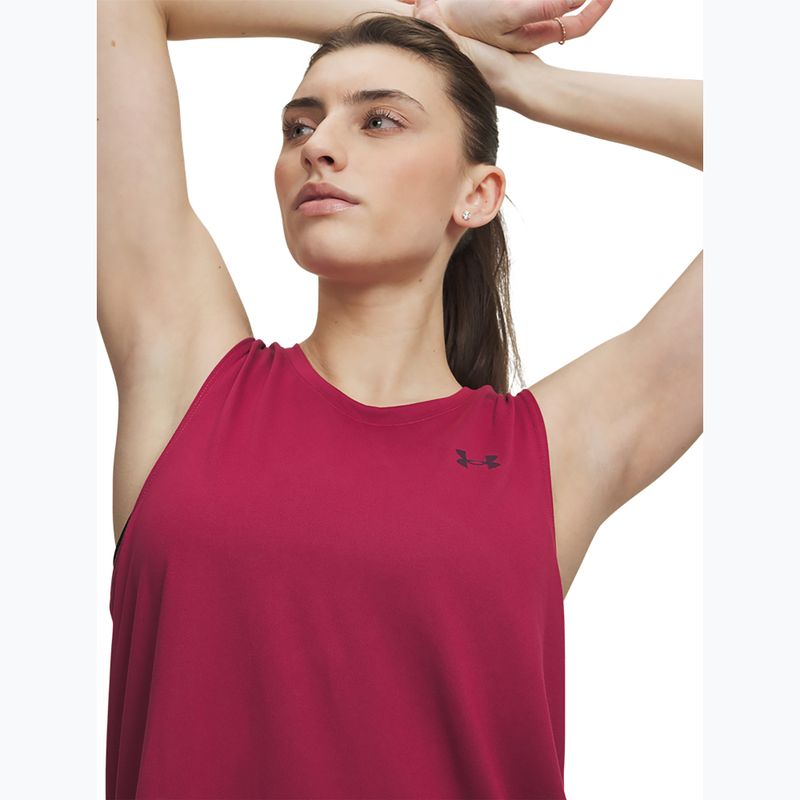 Women's training shirt Under Armour Tech Tank Solid claret/ox blood 3