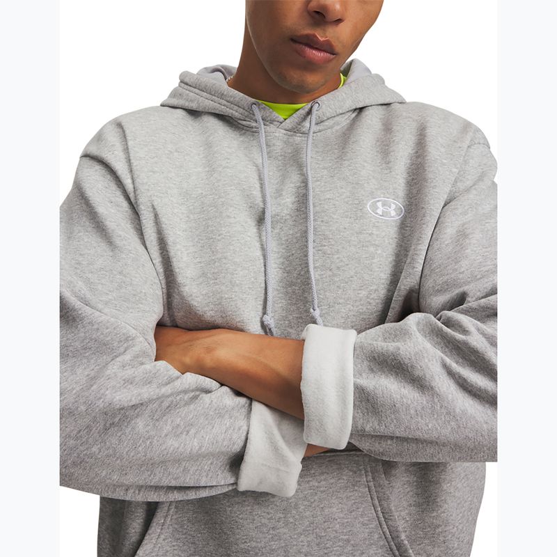 Men's sweatshirt Under Armour Rival Fleece Hoodie mod gray light heather/white 3