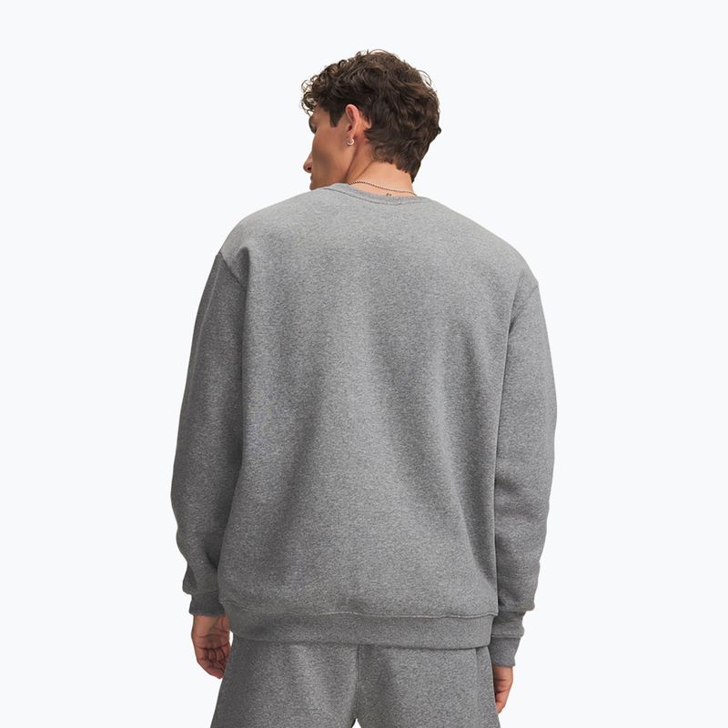 Men's sweatshirt Under Armour Rival Fleece Crew castlerock light heather/white 2