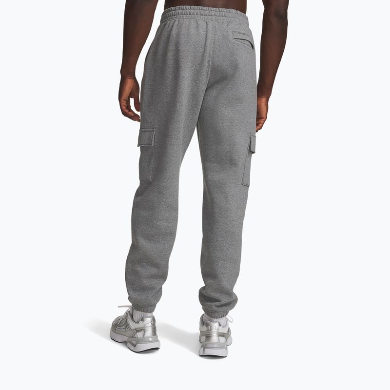 Men's trousers Under Armour Rival Fleece Cargo castlerock light heather/white 3