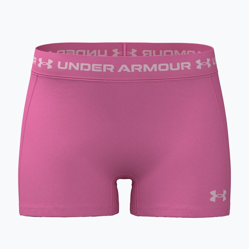 Women's training shorts Under Armour HeatGear Shorty pink frenzy/prime pink