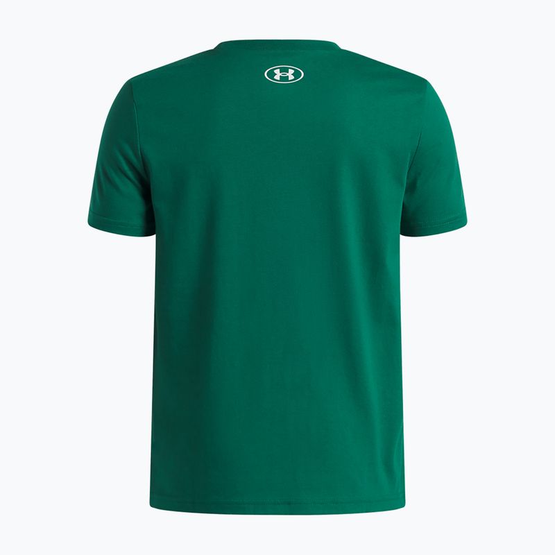 Children's T-shirt Under Armour Sportstyle Left Chest campus ivy/white 2