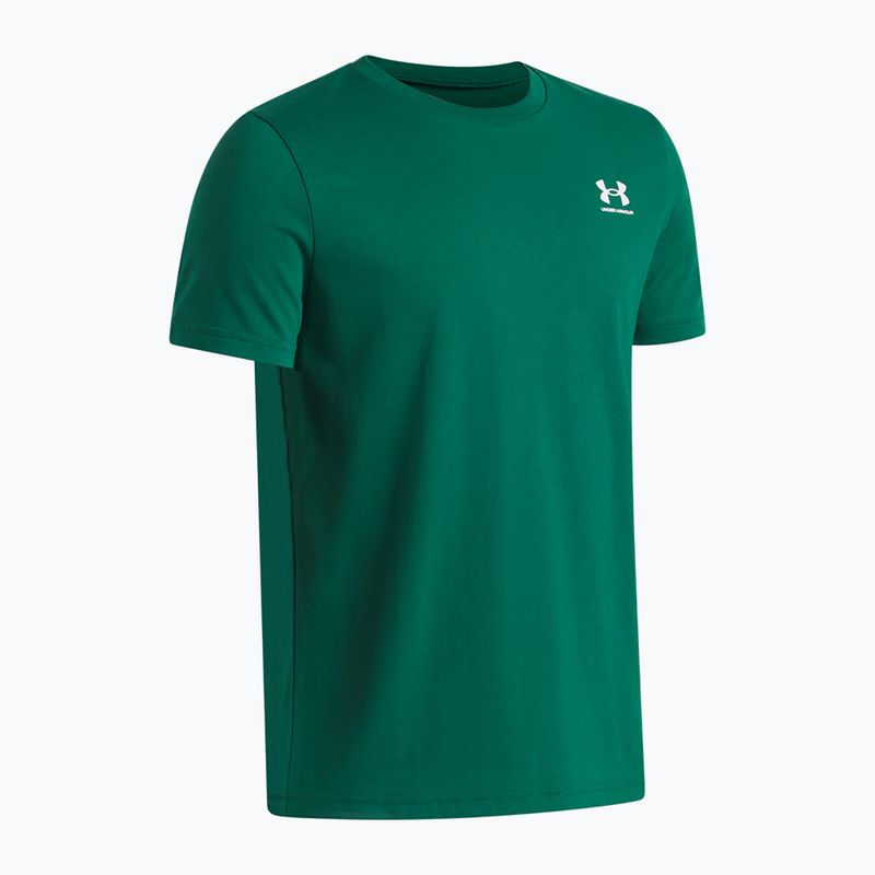 Children's T-shirt Under Armour Sportstyle Left Chest campus ivy/white 3