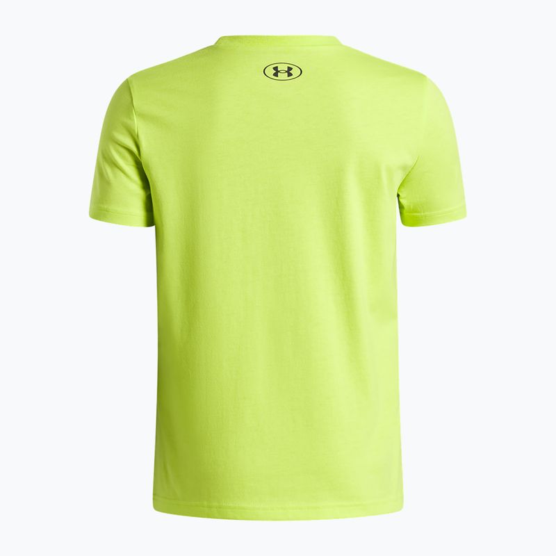 Children's T-shirt Under Armour Sportstyle Left Chest green citrine/black 2