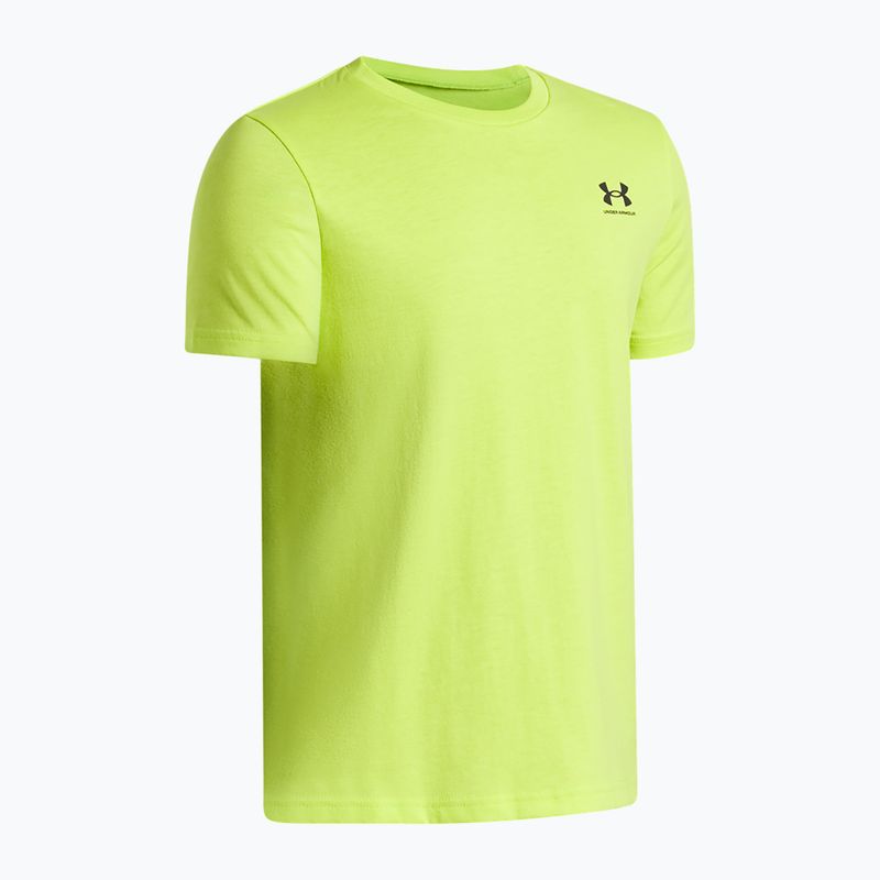 Children's T-shirt Under Armour Sportstyle Left Chest green citrine/black 3