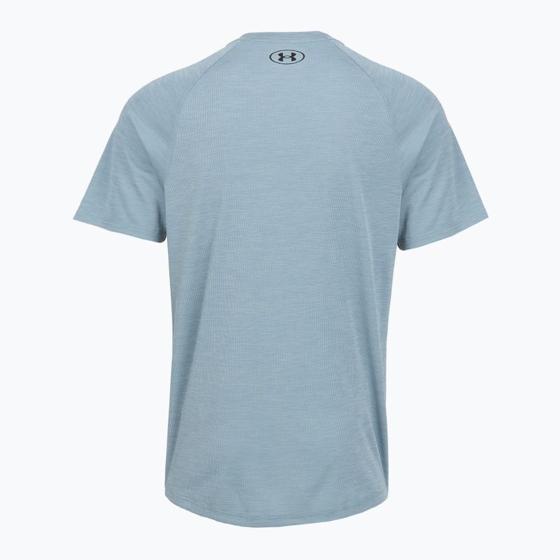 Men's training shirt Under Armour Tech Textured blue wind/black 2