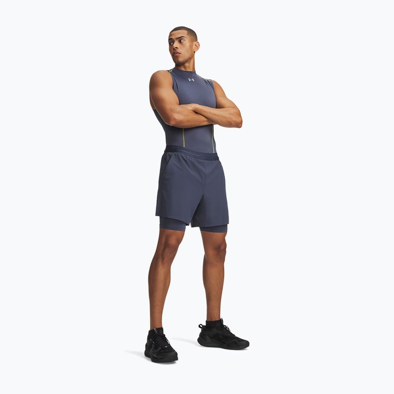Men's training shorts Under Armour Vanish Elite 2IN1 Shorts downpour gray/downpour gray 2
