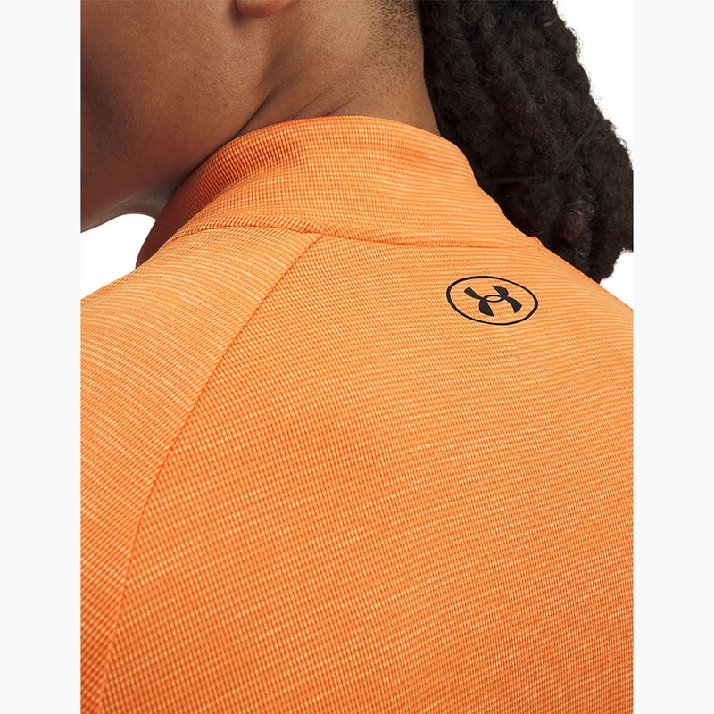 Men's sweatshirt Under Armour Tech Textured 1/2 Zip LS outrageous orange/black 3