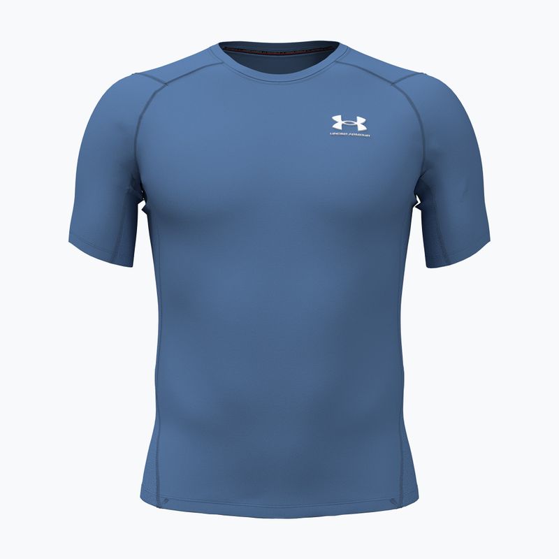 Men's training shirt Under Armour HG Armour Comp aegean blue/white
