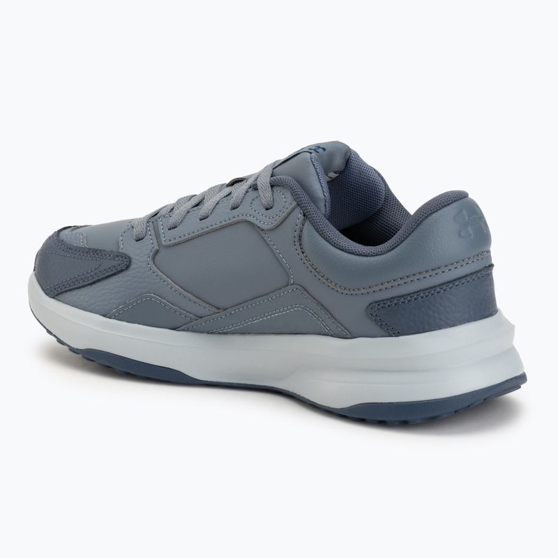 Men's training shoes Under Armour Edge Leather gravel/blue fog/blackout navy 3